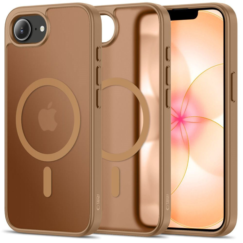 Tech-Protect iPhone 17e / 16e BasicMag Hybrid Bagside Case - MagSafe Kompatibel - Mat Brun