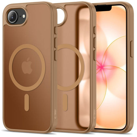 Tech-Protect iPhone 17e / 16e BasicMag Hybrid Bagside Case - MagSafe Kompatibel - Mat Brun