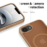 Tech-Protect iPhone 17e / 16e BasicMag Hybrid Bagside Case - MagSafe Kompatibel - Mat Brun