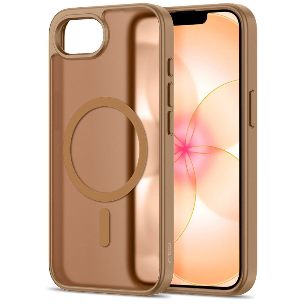 Tech-Protect iPhone 17e / 16e BasicMag Hybrid Bagside Case - MagSafe Kompatibel - Mat Brun