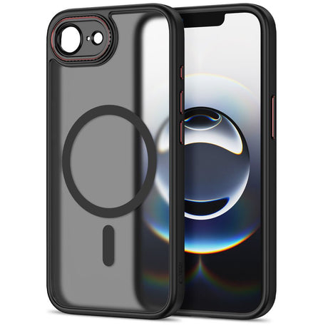 iPhone 17e / 16e Tech-Protect MagCam Case - MagSafe Kompatibel - Gennemsigtig / Mat Sort