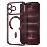 Tech-Protect iPhone 18 Pro / 17 Pro MagFlex Cover - MagSafe Kompatibel - Burgundy / Gennemsigtig