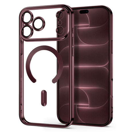Tech-Protect iPhone 18 Pro / 17 Pro MagFlex Cover - MagSafe Kompatibel - Burgundy / Gennemsigtig