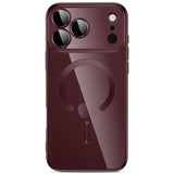 Tech-Protect iPhone 18 Pro / 17 Pro MagFlex Cover - MagSafe Kompatibel - Burgundy / Gennemsigtig