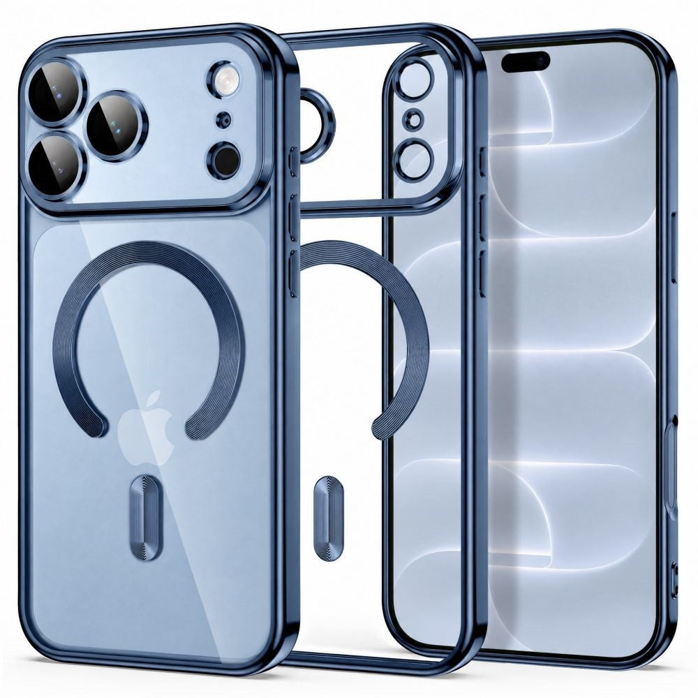 Tech-Protect iPhone 18 Pro Max / 17 Pro Max MagFlex Cover - MagSafe Kompatibel - Blå / Gennemsigtig