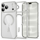 Tech-Protect iPhone 18 Pro / 17 Pro MagFlex Cover - MagSafe Kompatibel - Sølv / Gennemsigtig