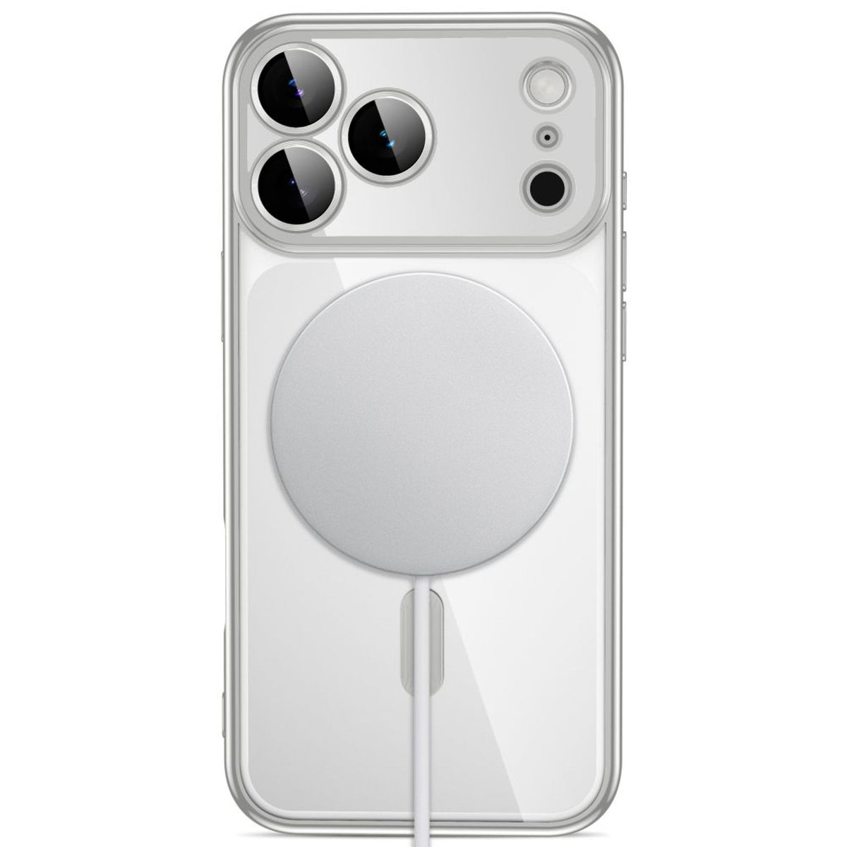Tech-Protect iPhone 18 Pro / 17 Pro MagFlex Cover - MagSafe Kompatibel - Sølv / Gennemsigtig