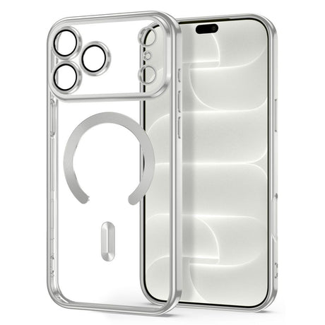 Tech-Protect iPhone 18 Pro Max / 17 Pro Max MagFlex Cover - MagSafe Kompatibel - Sølv / Gennemsigtig