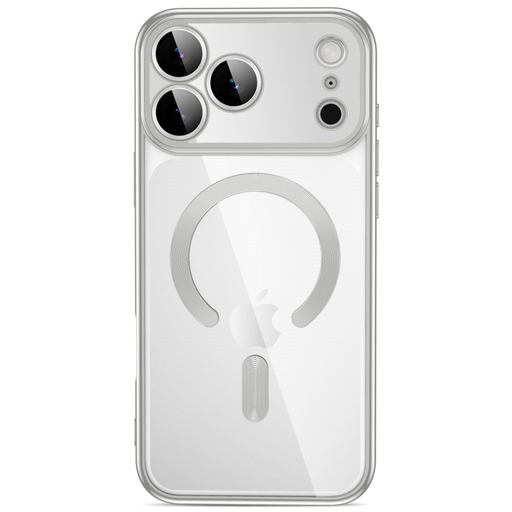 Tech-Protect iPhone 18 Pro Max / 17 Pro Max MagFlex Cover - MagSafe Kompatibel - Sølv / Gennemsigtig