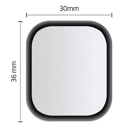 Apple Watch SE/6/5/4 (44mm) Hofi Hybrid Skjermbeskytter Gjennomsiktig m. svart kant