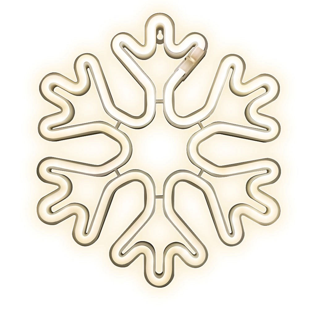 Forever Light LED Neon Sign Christmas - White Light m. Snøfnugg