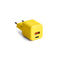 Colorum Vægoplader - 1x USB-A & 1x USB-C / 30W - Yellow