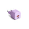 Colorum Vægoplader - 1x USB-A & 1x USB-C / 30W - Lavender