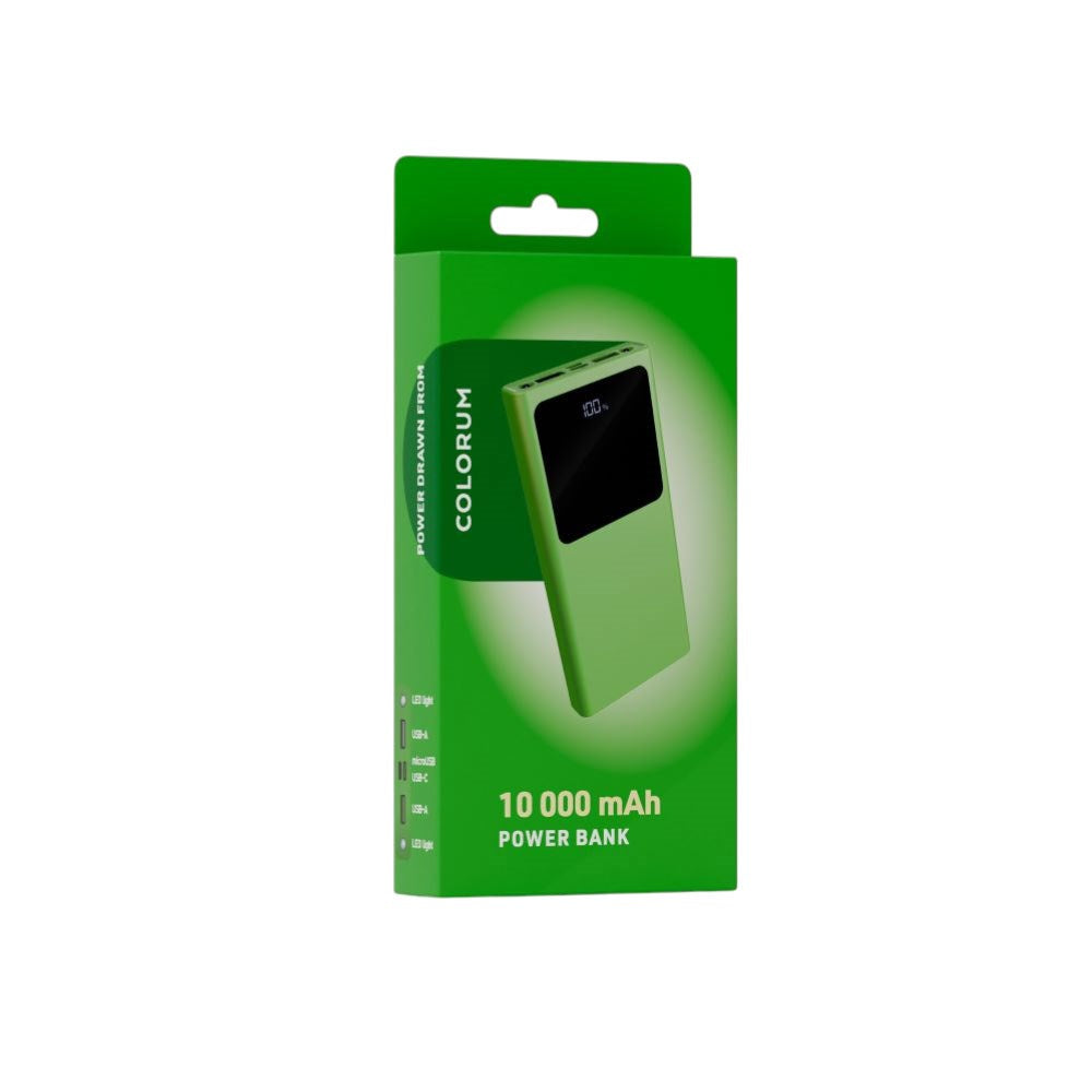 Colorum PowerBank 10.000 mAh / 22.5W - Green