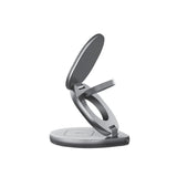 Forever 15W MAWC-200 3-i-1 trådløs multilader m. USB-C - MagSafe-kompatibel - Grå