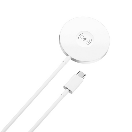 3-i-1 magnetisk trådløs lader - Forever MAWC-400 - 15W - USB-C - MagSafe-kompatibel - Hvit