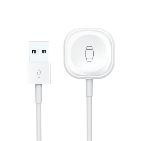 Forever MASM-100 - 3W trådløs lader for Smartwatch - USB-A - MagSafe-kompatibel - Hvit