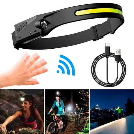 Hurtel LED Pandelampe m. Sensor - Sort