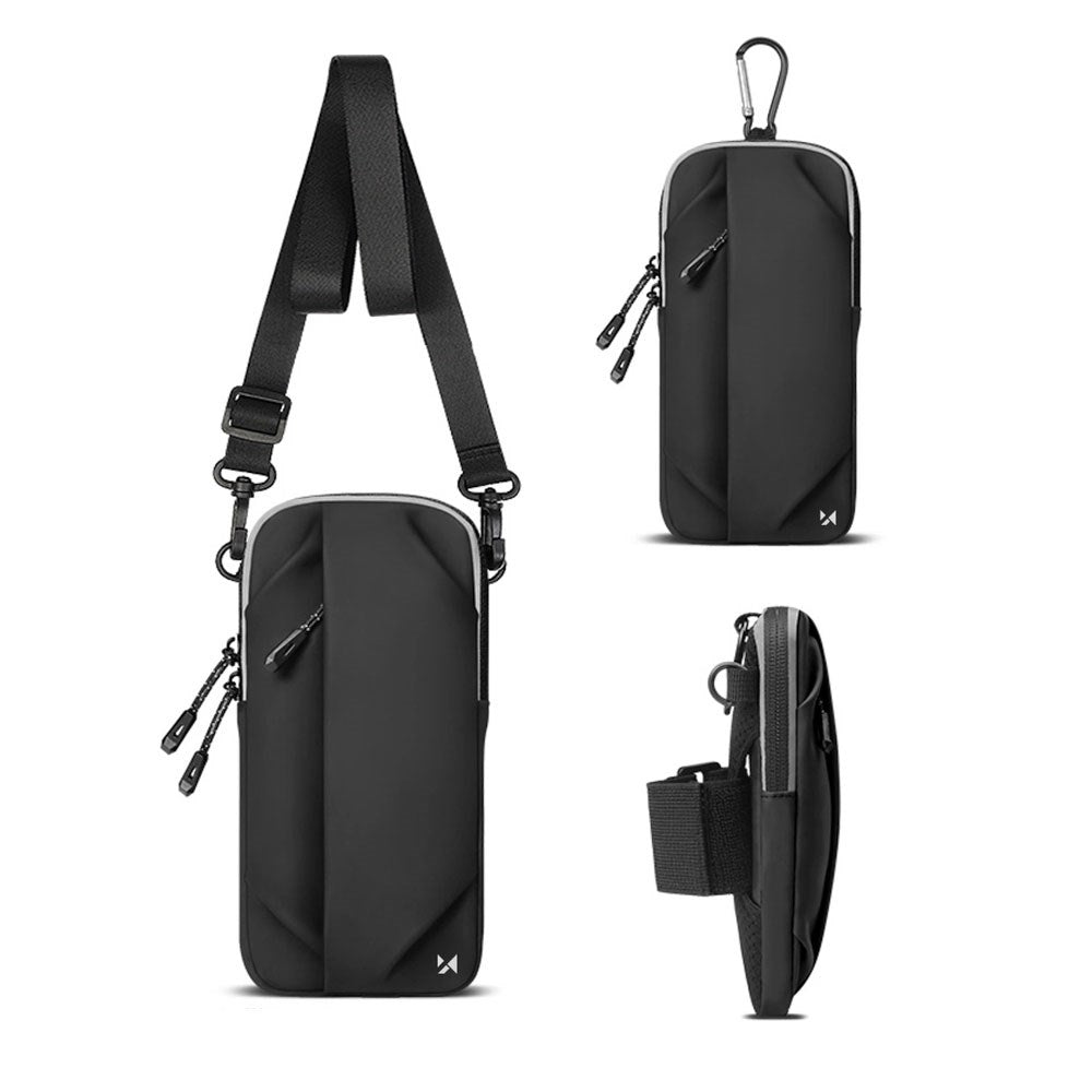 Wozinsky Mobiltaske m. Løbearmbånd - Sort