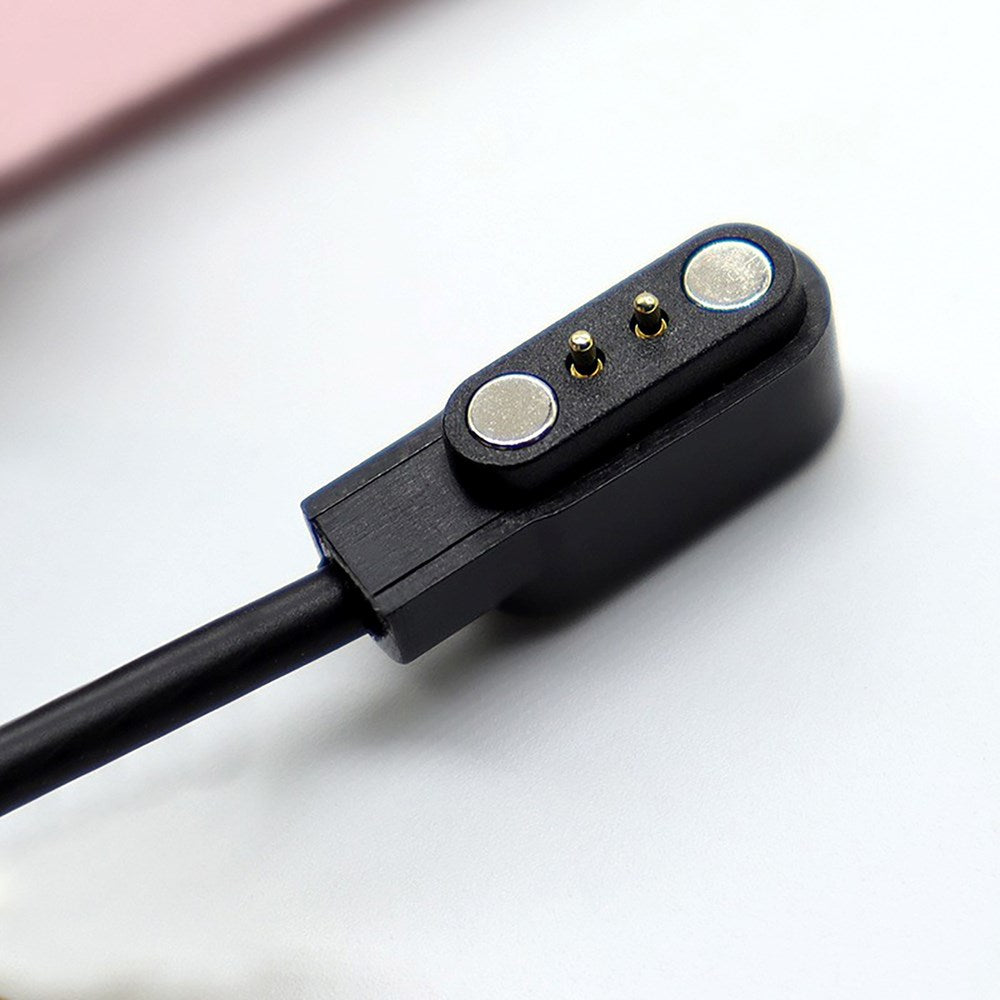Hurtel Magnetisk Oplader til Smartwatch - 2-Pin / 2.8mm - Sort