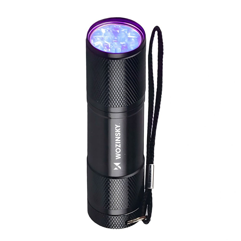 Wozinsky WLD-9L Lommelygte med UV-Lys til Sporing - Sort