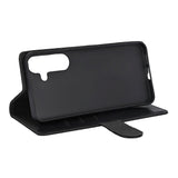 Samsung Galaxy S25+ (Plus) GEAR Classic Flip Cover kunstskinn - Kortholder og stativfunksjon - Svart