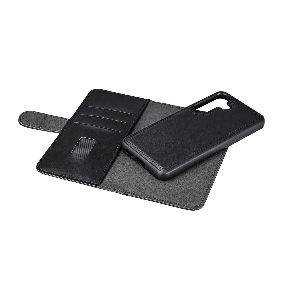 GEAR Samsung Galaxy S25 2-i-1 Faux Leather Flip Cover - Kortholder - Svart