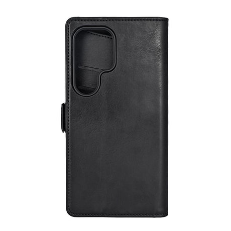 GEAR Samsung Galaxy S24 Ultra Leather Flip Cover m. Lommebok - Svart