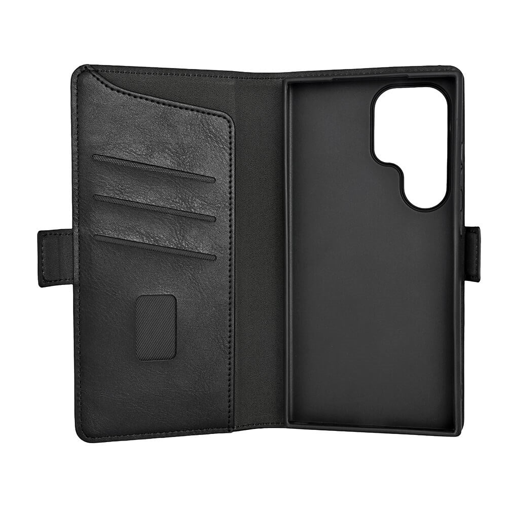 GEAR Samsung Galaxy S24 Ultra Læder Flip Cover m. Pung - Sort