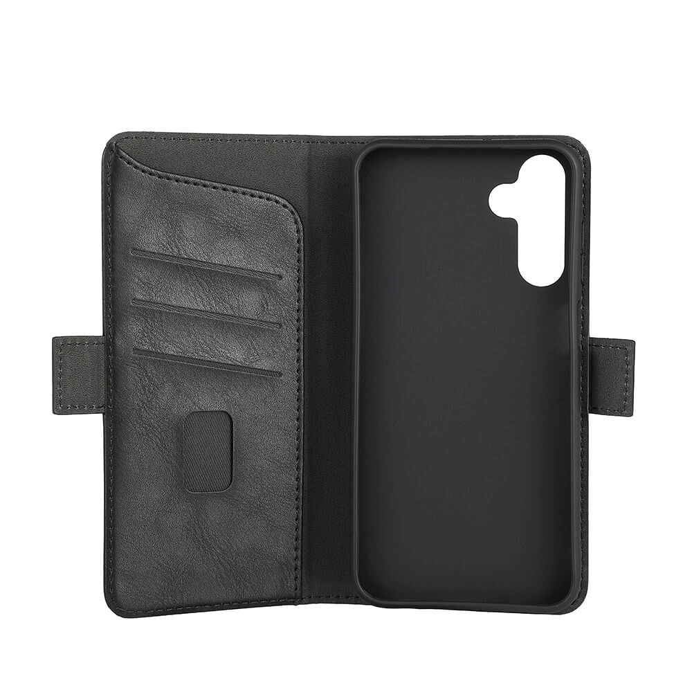 GEAR Samsung Galaxy A15 / A15 (5G) Leather Flip Cover m. Lommebok - Svart