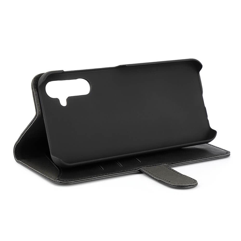 Samsung A14 (5G) Gear Wallet - Lær Flip Cover m. Lommebok - Svart