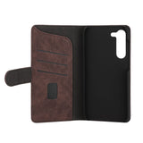 Samsung Galaxy S23+ (Plus) Gear Wallet - Lær Flip Cover m. Lommebok - Brun