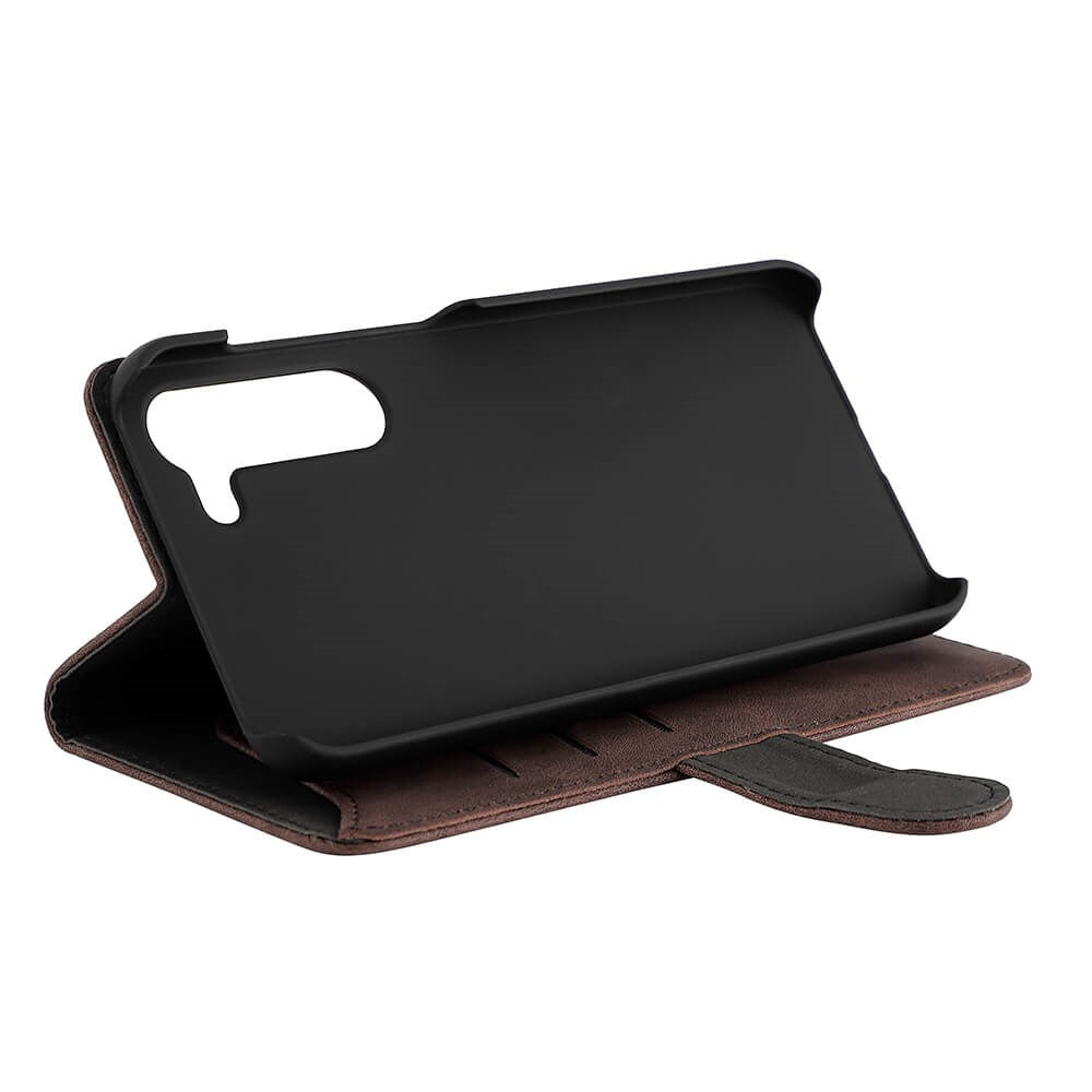 Samsung Galaxy S23+ (Plus) Gear Wallet - Lær Flip Cover m. Lommebok - Brun