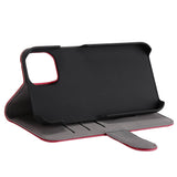 iPhone 14 / 13 GEAR Wallet - Læder Flip Cover m. Pung til 3 Kort - Rød