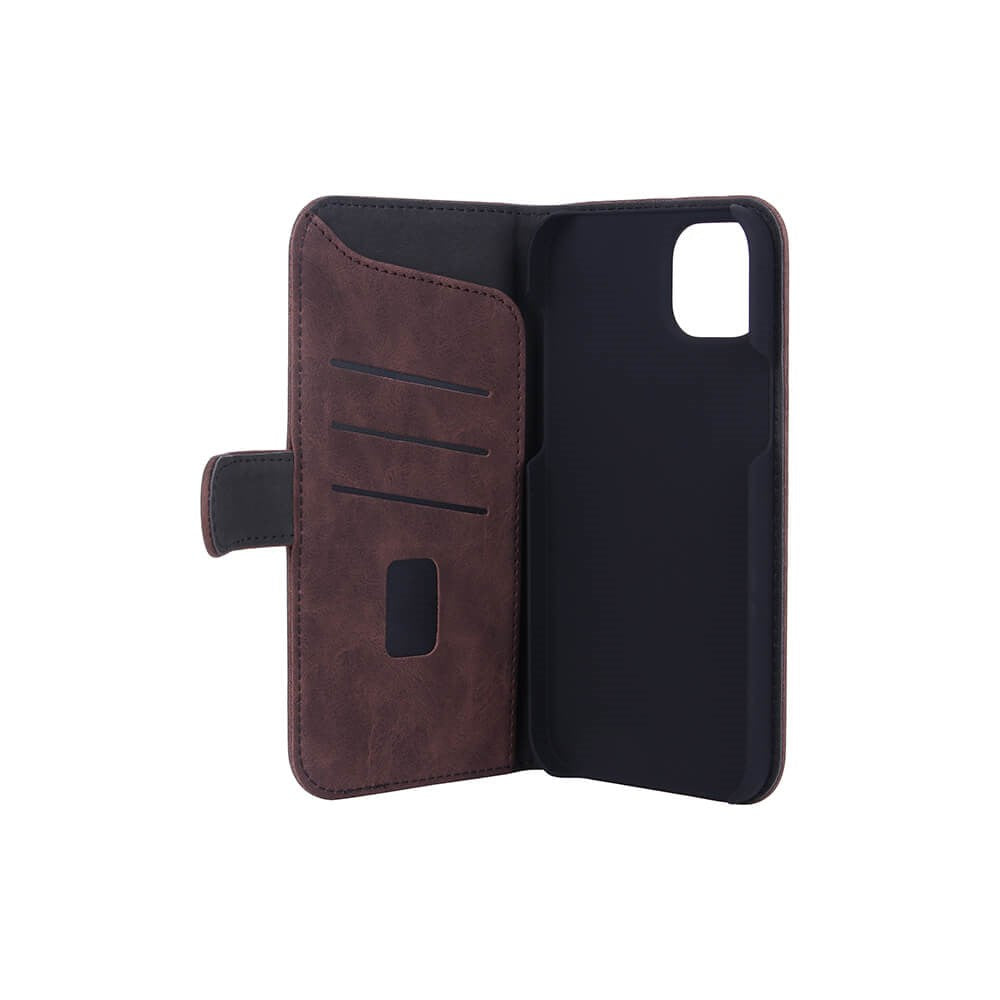 GEAR iPhone 14 Plus Lommebok - Skinn Flip Cover m. Lommebok - Brun