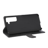 Samsung Galaxy S22+ (Plus) Gear Wallet - Lær Flip Cover m. Lommebok - Svart