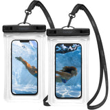 Spigen A610 Universal Liquid Waterproof Case - 2 Pack - Svart / Gjennomsiktig (maks. mobilstørrelse: 170 x 90 mm)