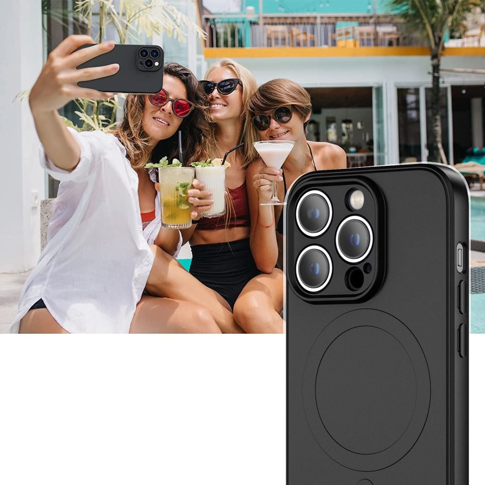 iPhone 13 Pro Tech-Protect Icon Silikon Bakdeksel - MagSafe-kompatibelt - Svart