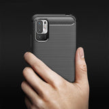 Xiaomi Poco M3 pro 5G / Redmi Note 10 5G Tech-Protect fleksibelt plastkarbon bakdeksel - svart