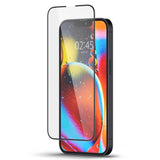 iPhone 16e / 14 / 13 / 13 Pro Spigen Glas.tr skjermbeskytter - herdet glass - svart kant