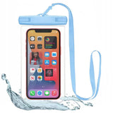 Tech-Protect Universal Waterproof Case Etui - Blå / Gennemsigtig (Maks. Mobil: 163 x 90 x 10 mm)