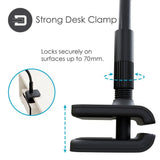 Desire2 Gooseneck Tablet Holder m. Klemme til Bord - Sort