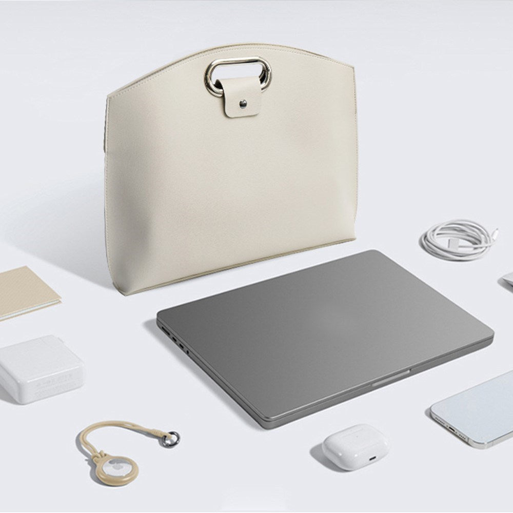 MacBook / Laptop 13-14" Kunstlæder Taske - 32 x 37.5 cm - Grøn