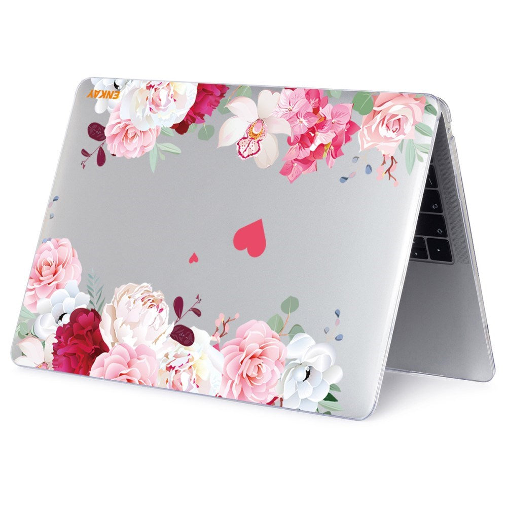 Macbook Air 13 M1 (2020) / Air 13 (2018-2020) ENKAY Hard Plastic Laptop Deksel m. Motiv - Roser