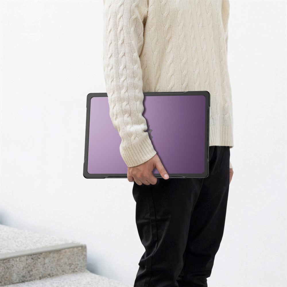 MacBook Air 15" M2/M3/M4 (2023-2025) deksel av hardplast - gjennomsiktig / lilla