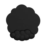 Musematte i skinn m. Ergonomisk håndleddsstøtte 25 x 26 cm - Sort