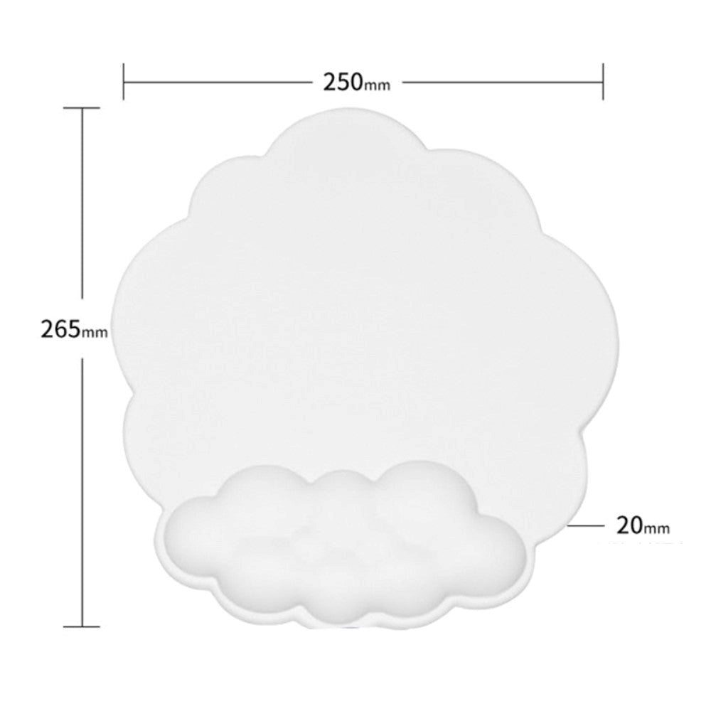 Musematte i skinn m. Ergonomisk håndleddsstøtte 25 x 26 cm - Sort