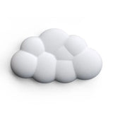 Ergonomisk håndleddsstøtte i kunstskinn for musematte eller tastatur 15 x 9 cm - Hvit