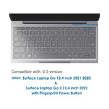Microsoft Surface Laptop Go / Go 2 ENKAY Keyboard Guard w. Amerikansk tastatur - Gjennomsiktig