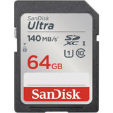 SanDisk Ultra Micro SDXC Hukommelseskort - 140MB/s - 64GB - Sort